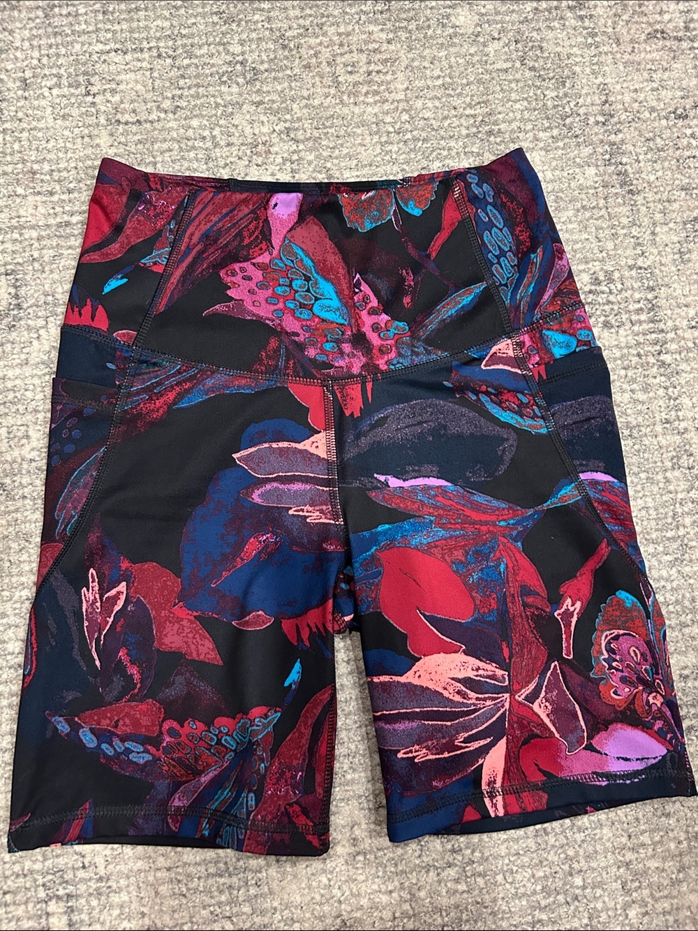 All In Motion Floral Patterned Women's Bike Shorts. Size S.